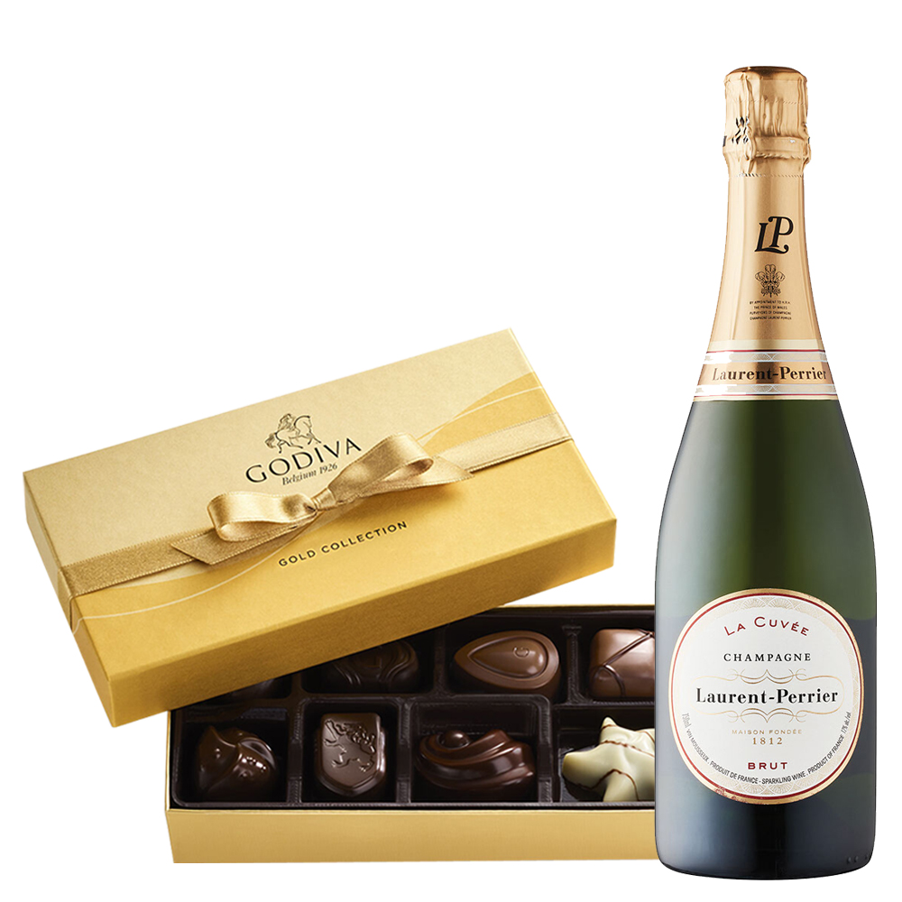 Laurent-Perrier La Cuvée Brut and Chocolate Gift Box